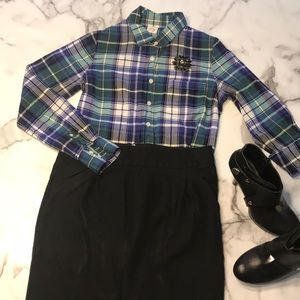 J. Crew Perfect Shirt Plaid Button-Up